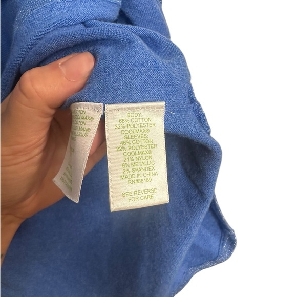 Lilly Pulitzer | Cobo Blue Pull Over Boatneck Oversized Sweater With Pockets | S - Picture 6 of 8